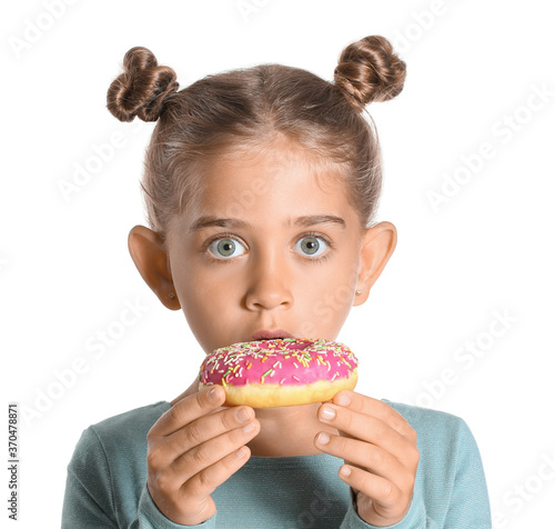Surprised little girl with ...
