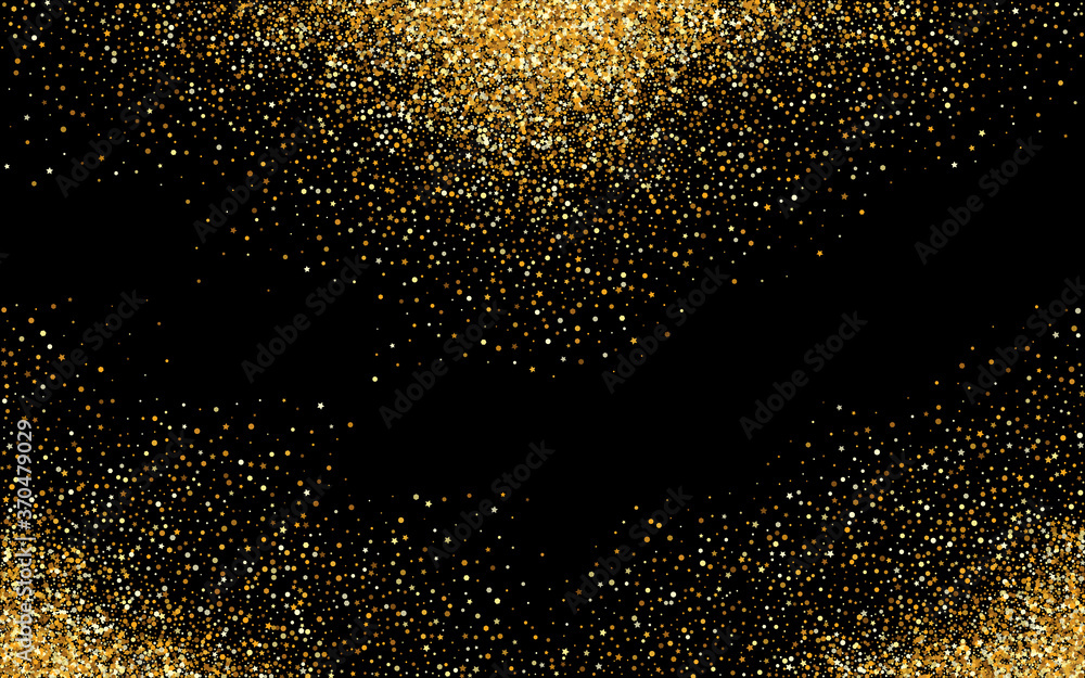 Golden Shine Anniversary Black Background. 