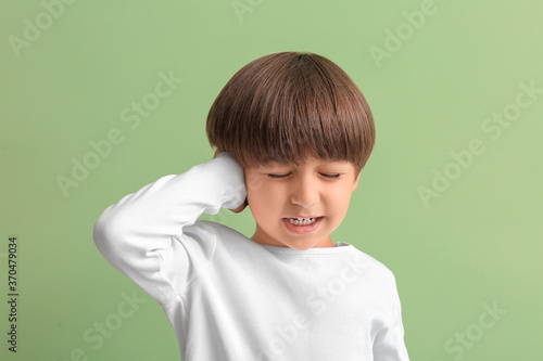 Little boy suffering from e...