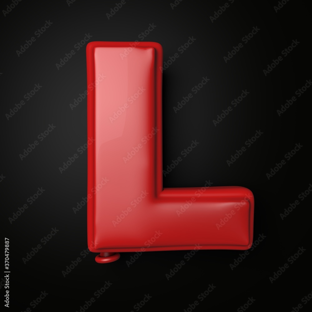 balloon letter L 3d illustration balloon letter L 3d illustration