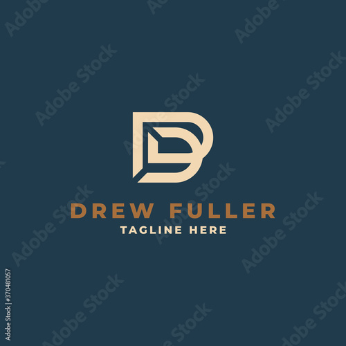 Creative Professional Trendy Monogram D Logo Design, Initial Based Alphabet Icon Logo