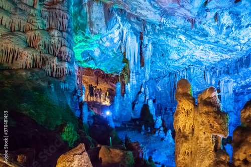 The amazing attraction of Crete is the cave of the Sfedoni with bright colored lighting