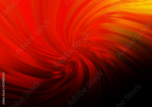 Dark Red  Yellow vector background with curved circles.