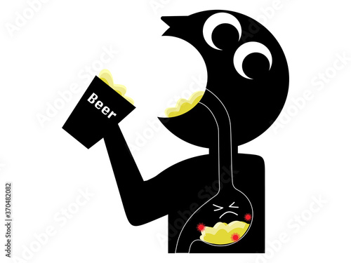 暴飲する人
