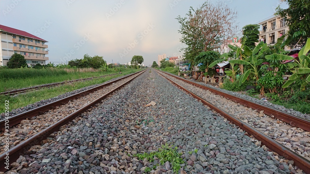 Fototapeta premium railway in the countryside