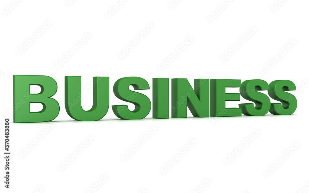 3D illustration of business text on white 3D illustration of business text on white