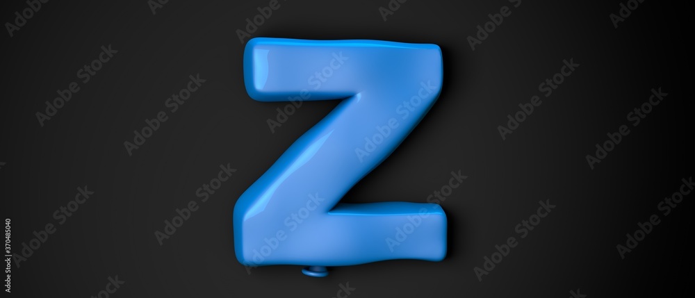 Balloon letter Z. 3d illustration Balloon letter Z. 3d illustration