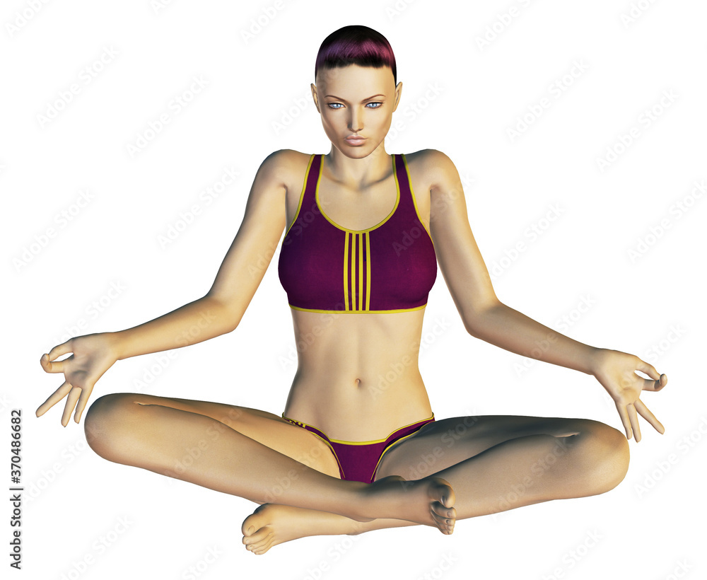 3D Woman in Yoga pose 3D Woman in Yoga pose