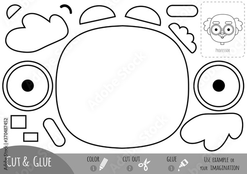 Education paper game for children, Old professor