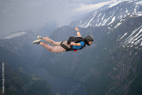 Skydivers over Norway