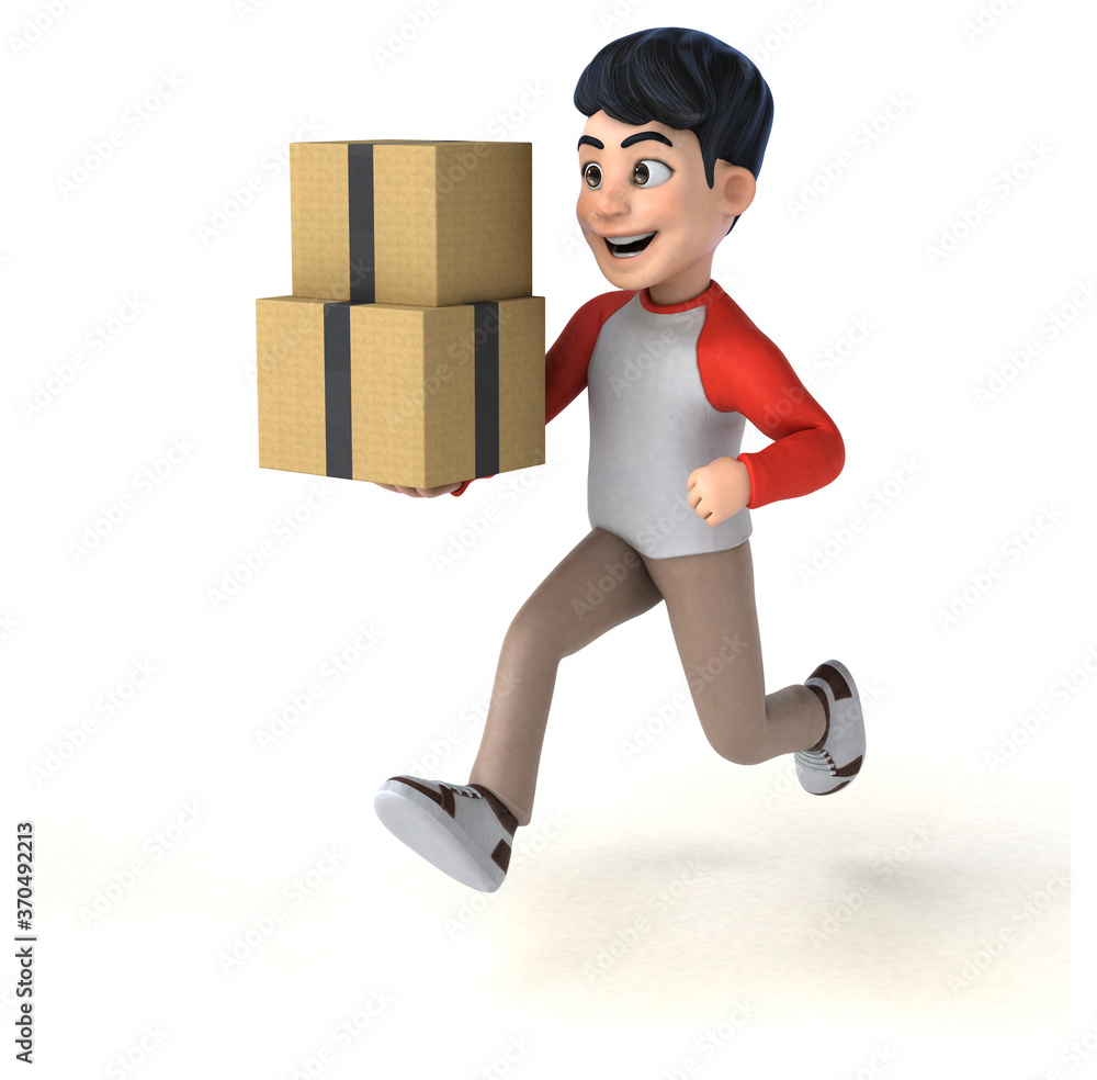 Fun 3D Asian teenager with a manga style Fun 3D Asian teenager with a manga style