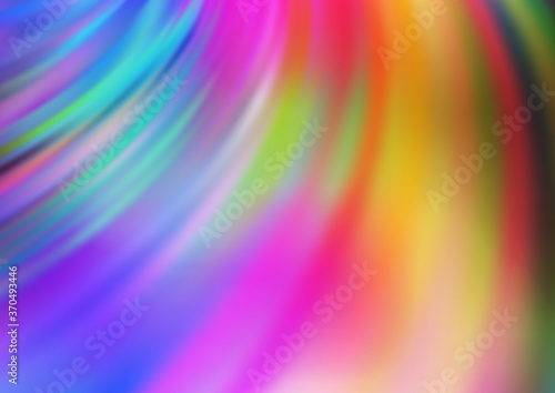 Light Multicolor  Rainbow vector background with bent lines.