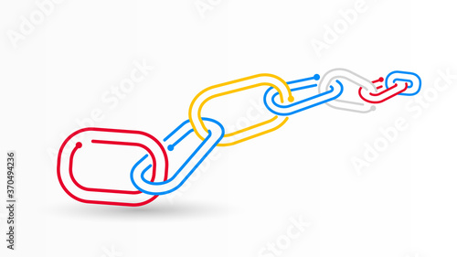 Chain network connection vector icon