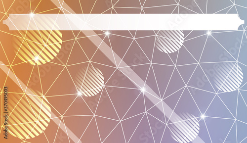 Decorative background with triangles, line, circle, space for text. Bright background for poster, banner, flyer. Vector illustration. Creative gradient color.