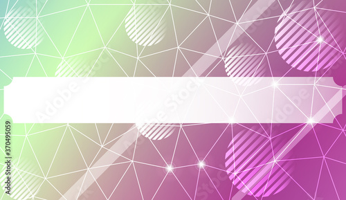 Decorative background with triangles, line, circle, space for text. Bright background for poster, banner, flyer. Vector illustration. Creative gradient color.