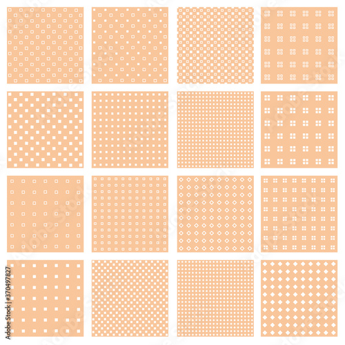 Fototapeta Naklejka Na Ścianę i Meble -  Collection of seamless patterns which are square with unevenness,
