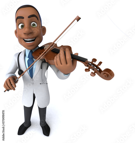3D Illustration of a doctor volonist