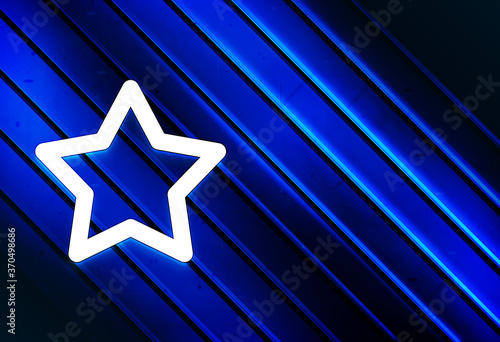 Star icon artistic line abstract blue background illustration