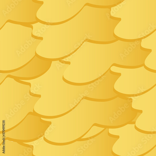 Vector golden seamless texture. Yellow 3d slices. EPS 10 photo