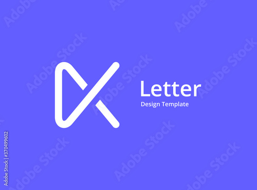 Letter K logo icon design template elements