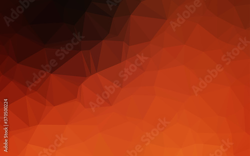 Dark Orange vector abstract mosaic pattern.