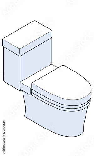 フタが閉まった洋式トイレ