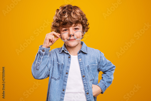 Smart little boy with eyeglasses