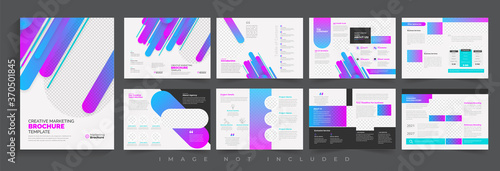 Elegant brochure template layout design, minimalist business profile template layout, 16 pages brochure, annual report minimal template layout design, multipage brochure template layout.