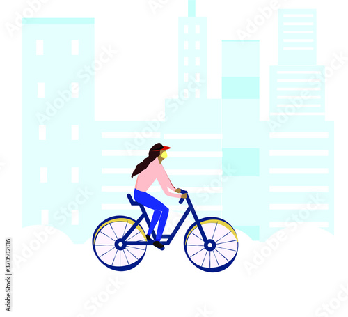 girl on bike Travelling safe