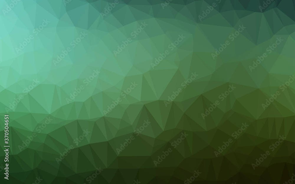 Dark Green vector abstract polygonal cover. Dark Green vector abstract polygonal cover.