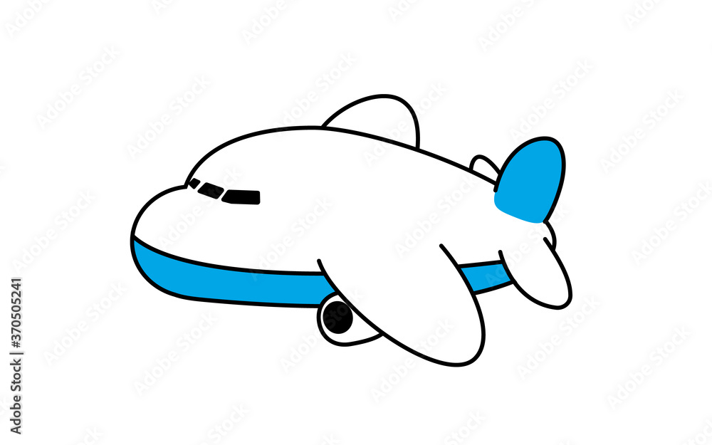 飛行機 旅客機のデフォルメ化したイラスト Stock Vector Adobe Stock