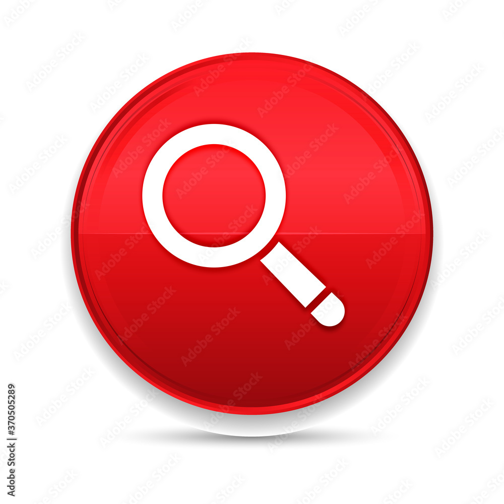 Magnifying glass icon shiny luxury design red button vector Magnifying glass icon shiny luxury design red button vector