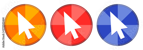Cursor icon burst light round button set illustration Free Download Cursor icon burst light round button set illustration - GFXLoad
