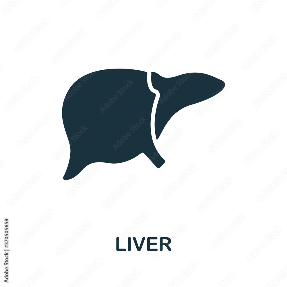 Liver icon. Simple element from internal organs collection. Creative Liver icon for web design, templates, infographics and more
