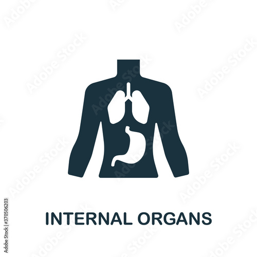 Internal Organs icon. Monochrome simple Internal Organs icon for templates, web design and infographics