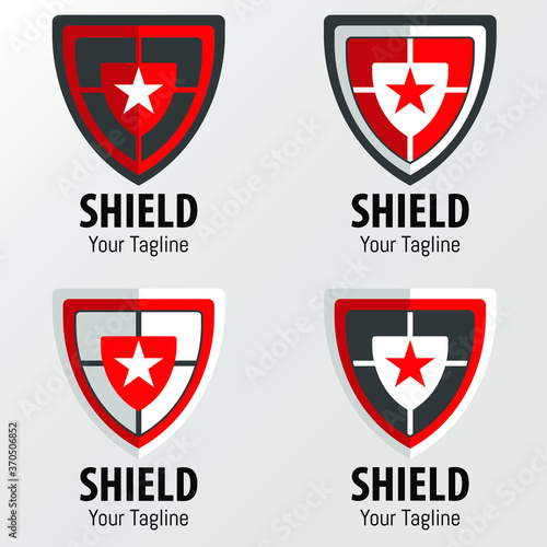 Free Download Simple Shield Logo Design Vector Set II - GFXLoad