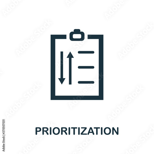 Prioritization icon. Simple element from business intelligence collection. Creative Prioritization icon for web design, templates, infographics and more photo