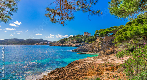 Coast view of Cala Ratjada on Majorca island, Spain