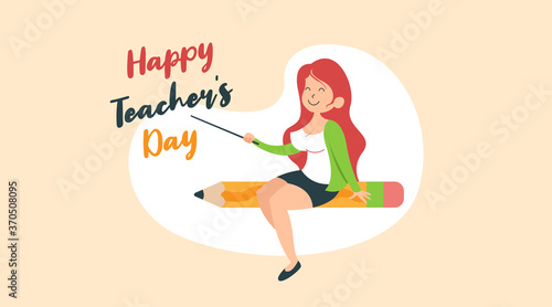 Happy world teachers' day illustration vector