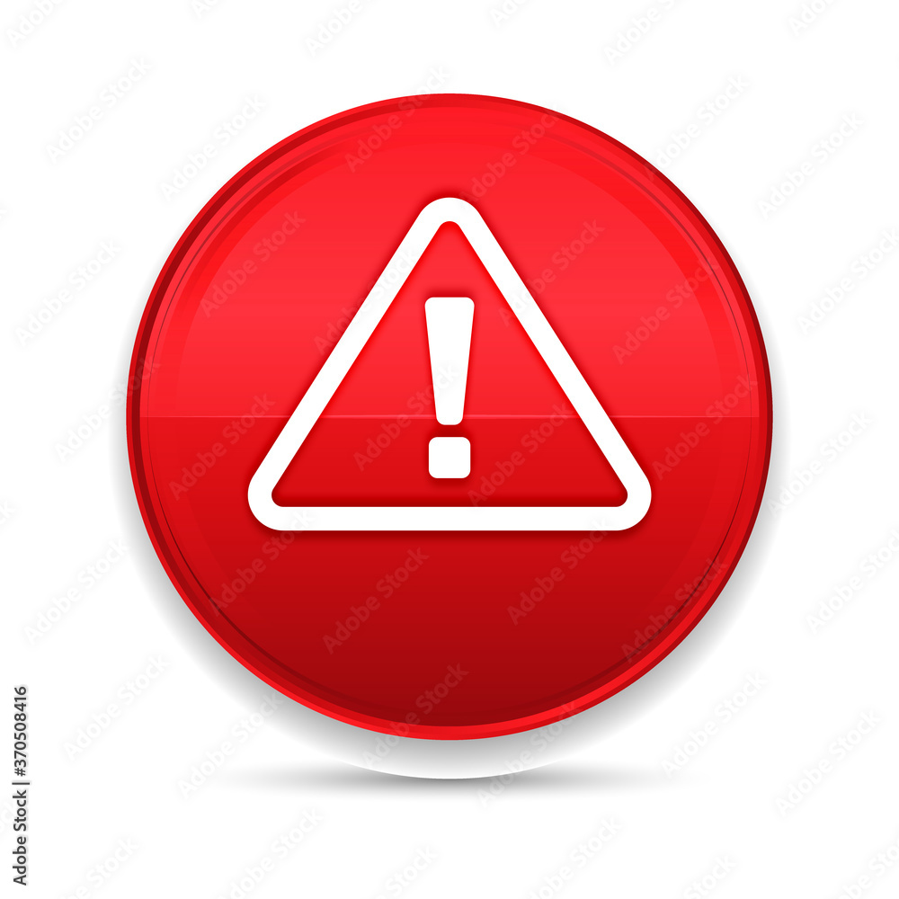 Alert icon shiny luxury design red button vector Alert icon shiny luxury design red button vector