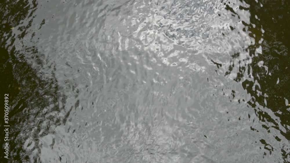 Birds eye view of water flowing downstream. River top view