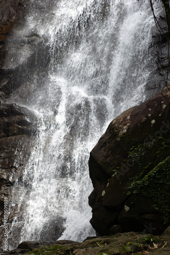 waterfall and rocks