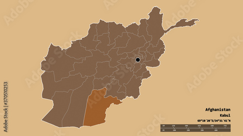 Location of Kandahar, province of Afghanistan,. Pattern photo