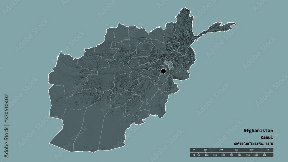 Location of Kapisa, province of Afghanistan,. Administrative