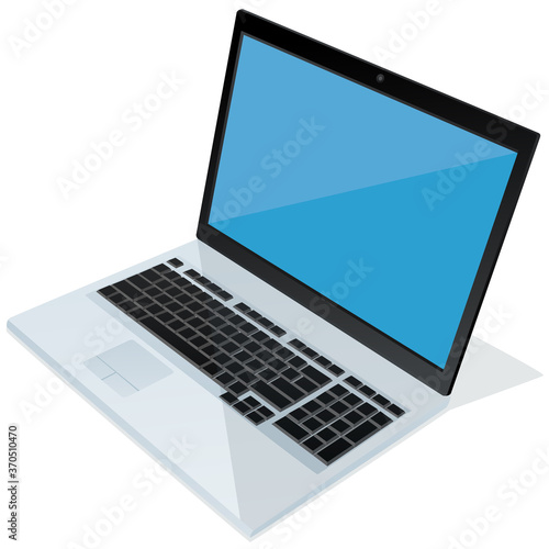 Wallpaper Mural vector illustration of open laptop on desk Torontodigital.ca