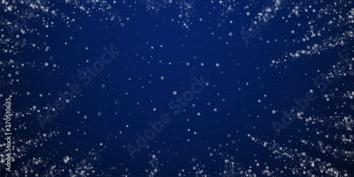 Beautiful snowfall Christmas background. Subtle fl