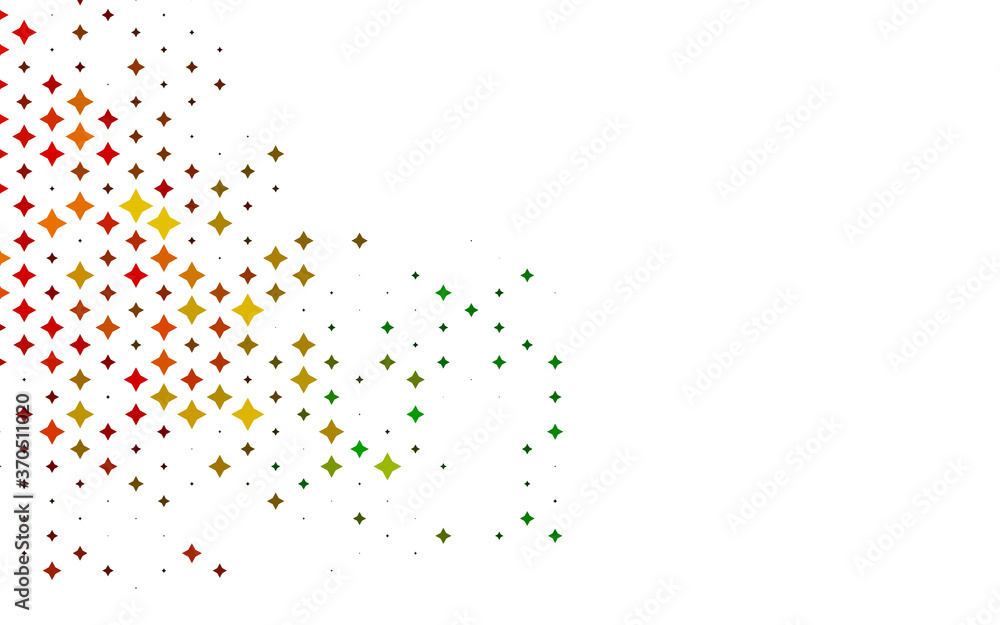 Obraz premium Light Multicolor, Rainbow vector background with colored stars.