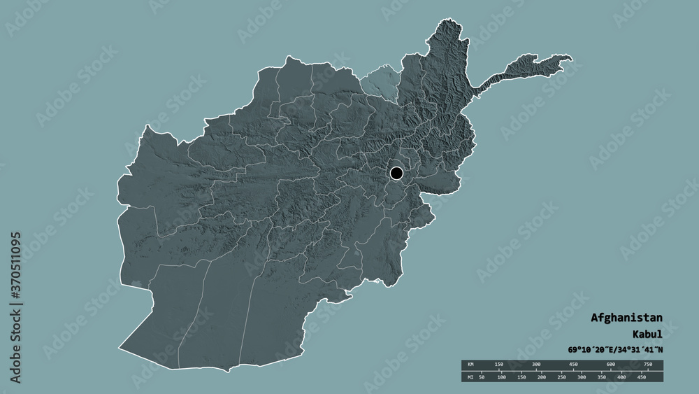 Location of Kunduz, province of Afghanistan,. Administrative