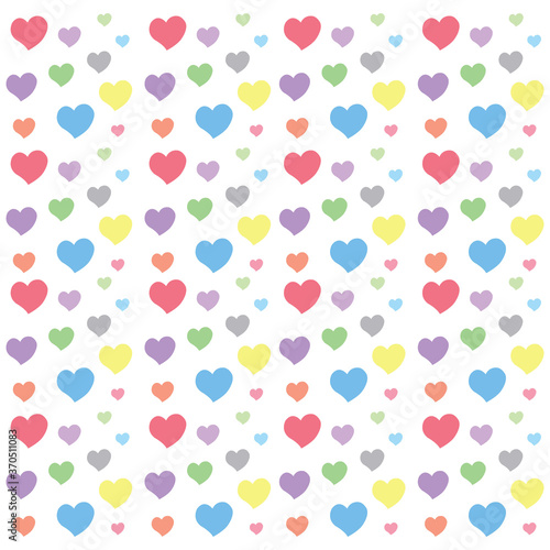 seamless pattern with colorful heart