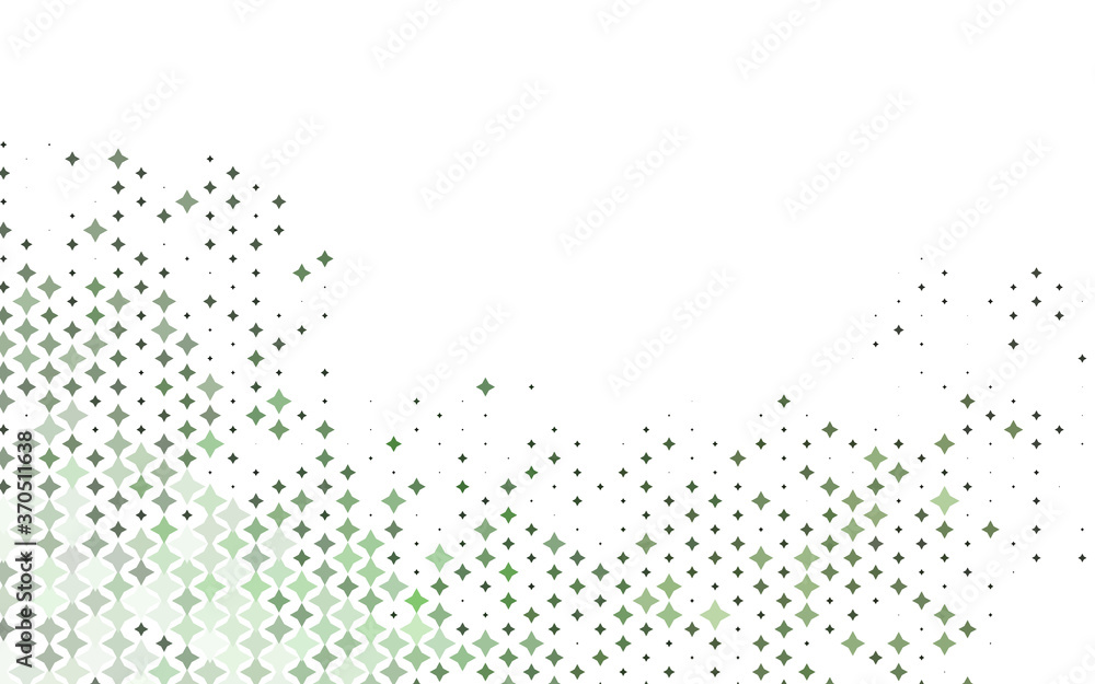 Light Green vector layout with bright stars.